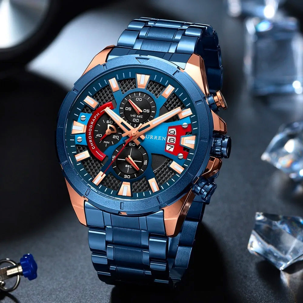 NUEVO RELOJ CURREN 8401 DE CUARZO Y ACERO INO